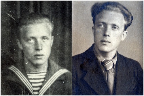Залман Кауфман, 1946 г. и 1948 г. Фото из личного архива ученого