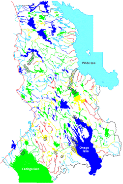 Рис. 2. Карта качества поверхностных вод РК